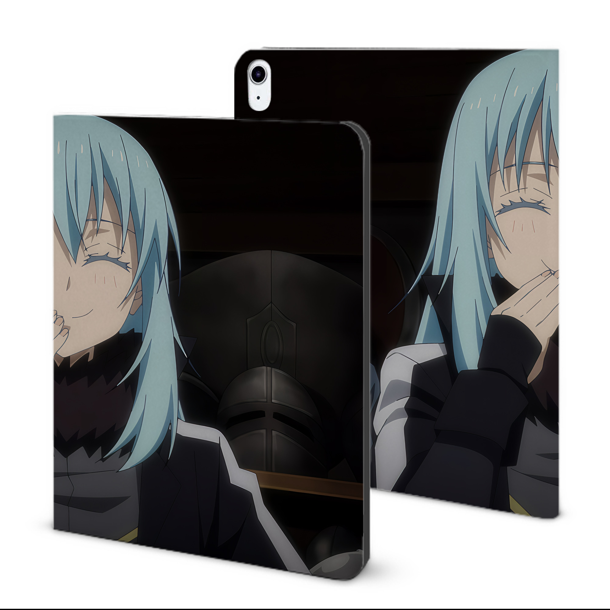 （画像用） 転スラ Regarding Reincarnated to Slime IPad ケース ブック型 PUレザー TPU 耐衝撃 軽量 薄型 ペン収納なし 全面保護 IPad 各モデル対応